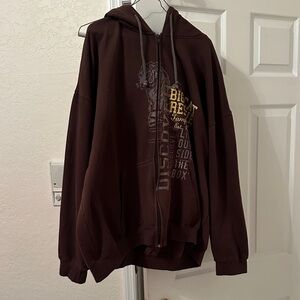 Big Cat Rescue Brown Graphic Hoodie 2XL